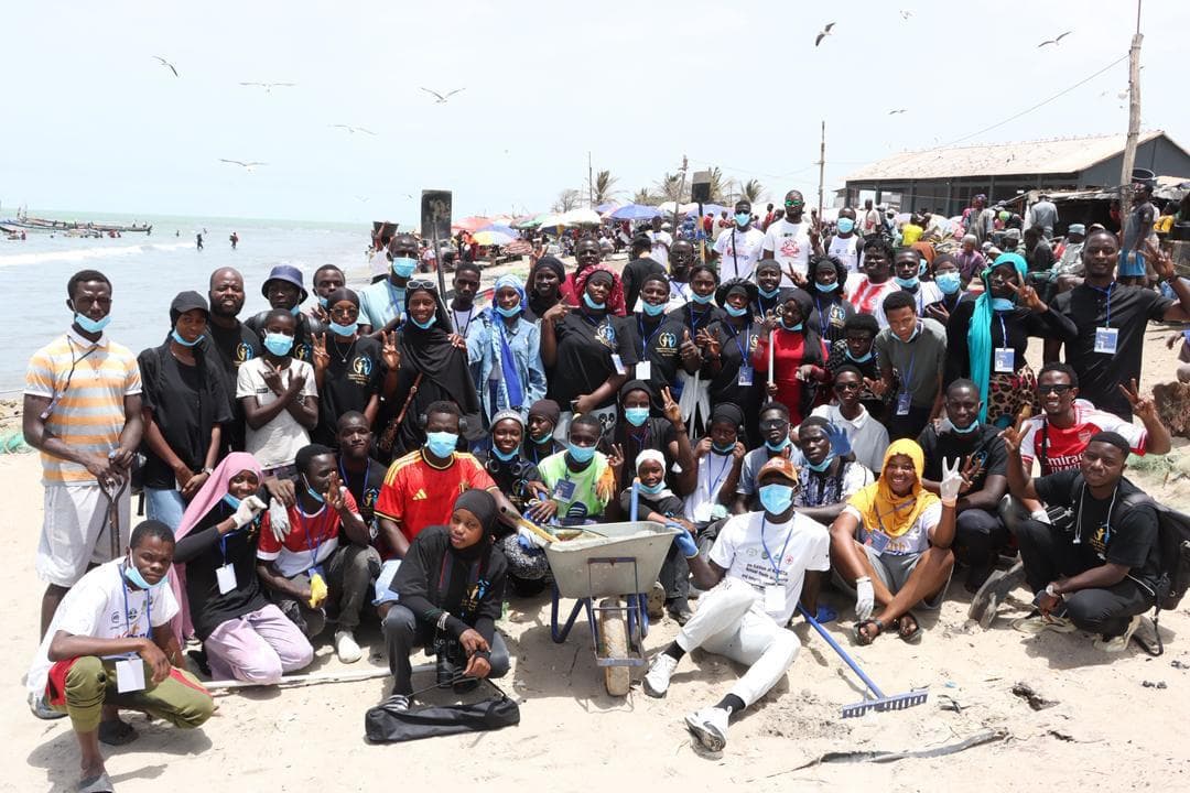 SMF youth and community members gathered together in The Gambia